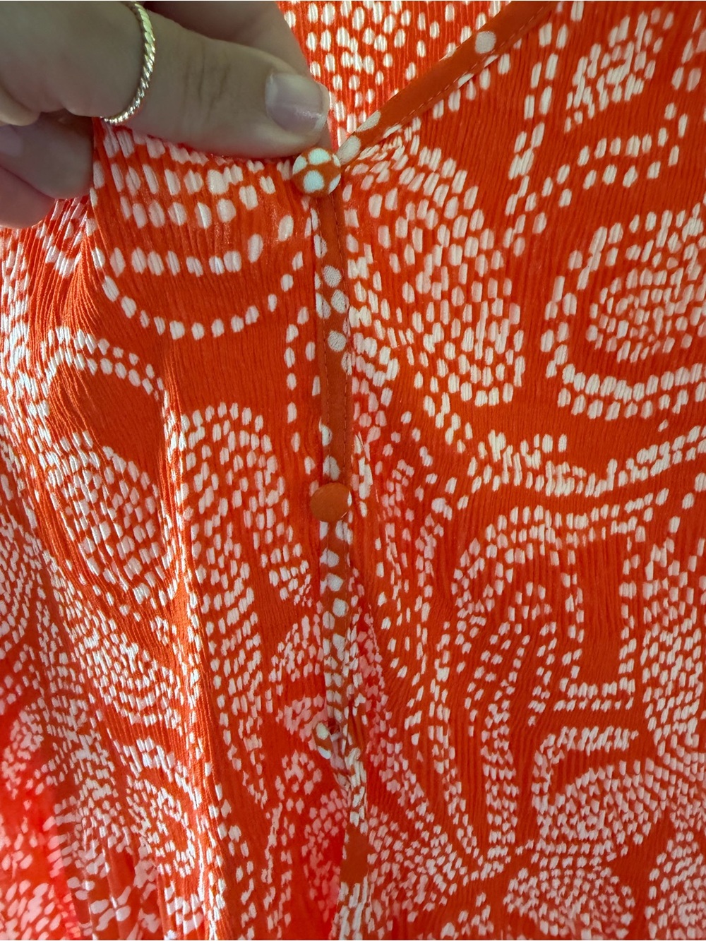 Ninety clothing co blouse-size medium-orange - Picture 6 of 7